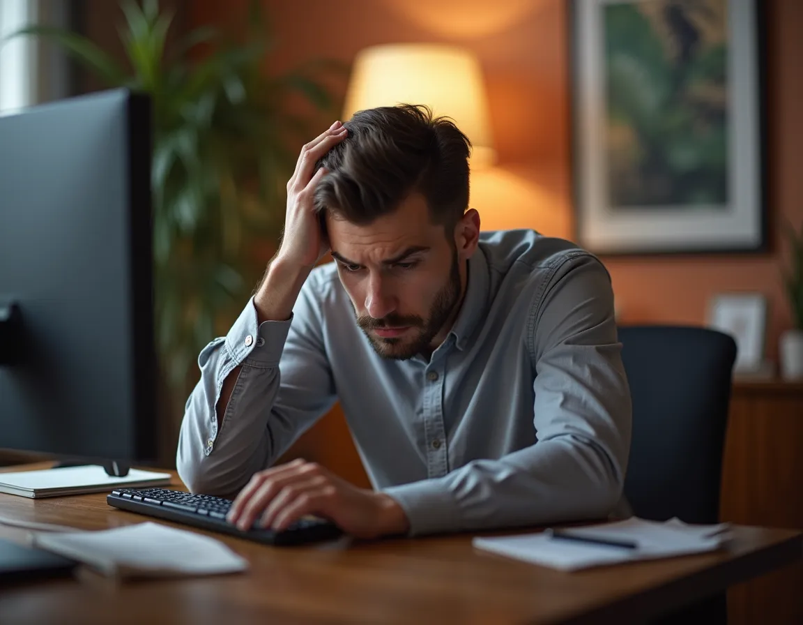 Illustration of outdated tech causing frustration